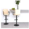 Image de Tabourets de bar lot de 2 crème velours334658