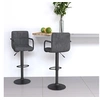 Image de Tabourets de bar lot de 2 gris foncé velours334660