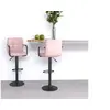 Image de Tabourets de bar lot de 2 rose velours334664