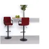 Image de Tabourets de bar lot de 2 rouge bordeaux velours334665