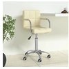 Image de Chaise pivotante de bureau Crème Tissu