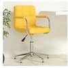 Image de Chaise pivotante de bureau Jaune moutarde Tissu