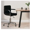 Image de Chaise pivotante de bureau Noir Tissu