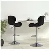 Image de Tabourets de bar lot de 2 noir velours334908