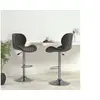 Image de Tabourets de bar lot de 2 gris foncé velours