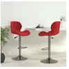 Image de Lot de 2 Tabourets de Bar, Chaise de Pub, Siège de Bistrot, Meuble de Salle à Manger Cuisine Salon Maison Intérieur, Rouge Bordeaux Velours 334917
