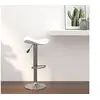 Image de Tabouret de bar Blanc Acier chromé et cuir artificiel335079