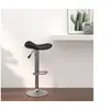 Image de Tabouret de bar Noir Acier chromé et cuir artificiel