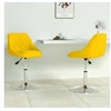 Image de Lot de 2 chaise en plastique non pliable H. 62.5 cm interieur jaune