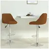 Image de Tabourets de bar lot de 2 marron velours335303