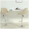 Image de Tabourets de bar lot de 2 crème velours