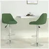 Image de Tabourets de bar lot de 2 vert foncé velours335308