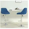 Image de Tabourets de bar lot de 2 bleu velours