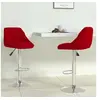 Image de Tabourets de bar lot de 2 rouge bordeaux velours