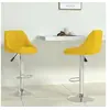 Image de Tabourets de bar lot de 2 jaune moutarde velours335312