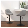 Image de Chaises pivotantes à manger lot de 2 Gris clair Velours