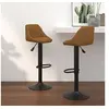Image de Tabourets de bar lot de 2 marron velours335347