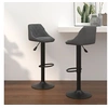 Image de Tabourets de bar lot de 2 gris foncé velours