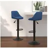 Image de Tabourets de bar lot de 2 bleu velours