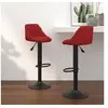 Image de Tabourets de bar lot de 2 rouge bordeaux velours