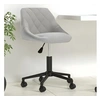 Image de Chaise pivotante de bureau Gris clair Velours