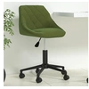 Image de Chaise Pivotante de Bureau Siège de Bureau Chaise d'Ordinateur Ergonomique Maison Intérieur Hauteur Réglable Vert Clair Velours 335486