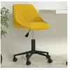 Image de Chaise pivotante de bureau Jaune moutarde Velours335491