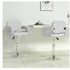 Image de Chaises pivotantes à manger lot de 2 blanc similicuir