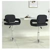 Image de Chaises à manger pivotantes lot de 2 noir similicuir