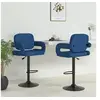 Image de Tabourets de bar lot de 2 bleu tissu335621
