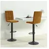 Image de Tabourets de bar lot de 2 marron velours335761