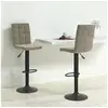 Image de Tabourets de bar lot de 2 gris clair velours335763
