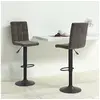 Image de Tabourets de bar lot de 2 gris foncé velours335764