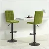 Image de Lot de 2 Tabourets de Bar, Chaise de Pub, Siège de Bistrot, Meuble de Salle à Manger Cuisine Salon Maison Intérieur, Vert Clair Velours 335765