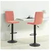 Image de Tabourets de bar lot de 2 rose velours