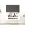 Image de Meuble TV suspendu Blanc 100x30x26,5 cm Bois d'ingénierie