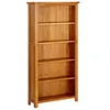 Image de Bibliothèque à 5 étagères 70x22x140 cm Bois de chêne massif