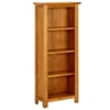 Image de Bibliothèque à 4 niveaux 45x22x110 cm Bois de chêne massif