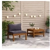 Image de 2-delige Loungeset met donkergrijze kussens acaciahout316284