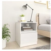 Image de Tables de chevet 2 pcs Blanc 40x40x50 cm Aggloméré