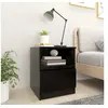 Image de Tables de chevet 2 pcs Noir 40x40x50 cm Aggloméré