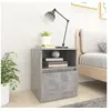 Image de Tables de chevet 2 pcs Gris béton 40x40x50 cm Aggloméré
