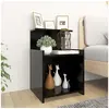 Image de Tables de chevet 2 pcs Noir 40x35x60 cm Aggloméré