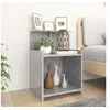 Image de Table de chevet Gris béton 40x35x60 cm Aggloméré