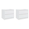 Image de Tables de chevet 2 pcs Blanc 50x39x43,5 cm Aggloméré