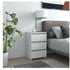 Image de Tables de chevet 2 pcs Blanc 40x35x62,5 cm Aggloméré