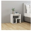 Image de Table de chevet blanc brillant 40x30x40 cm bois d ingénierie