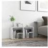Image de Tables de chevet 2pcs blanc brillant 40x30x40cm bois ingénierie