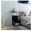 Image de Table de chevet noir 35x35x55 cm bois ingénierie