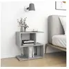 Image de Table de chevet gris béton 50x30x51,5 cm bois d ingénierie